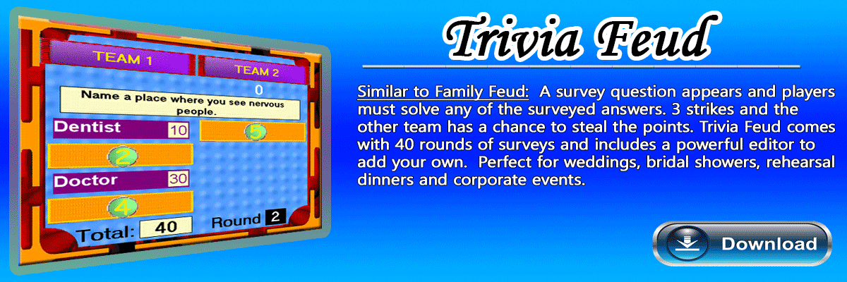 Trivia Feud Software Game