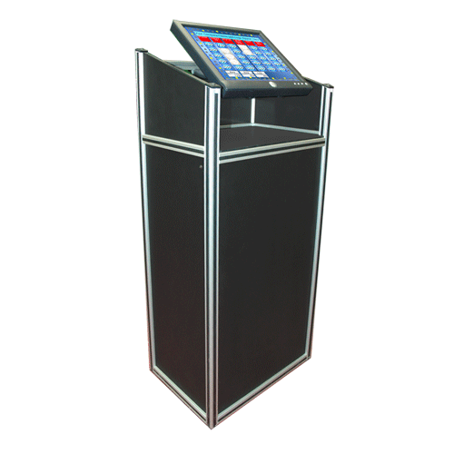Host Podium - With Touch Screen Monitor